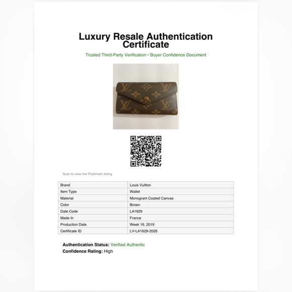 Louis Vuitton Brown Monogram Wallet - Picture 13 of 13